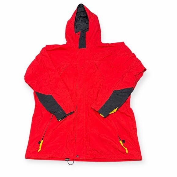 VINTAGE MARLBORO Men’s Red Black Hooded Adventure Team Parka Jacket Size Large - Picture 1 of 6
